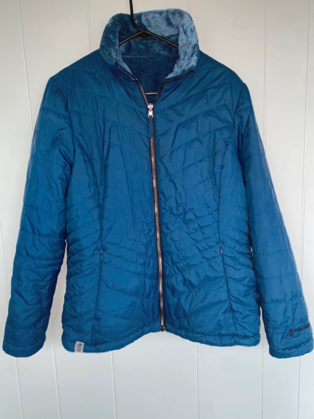 Free Country Teal Quilted Puffer Jacket